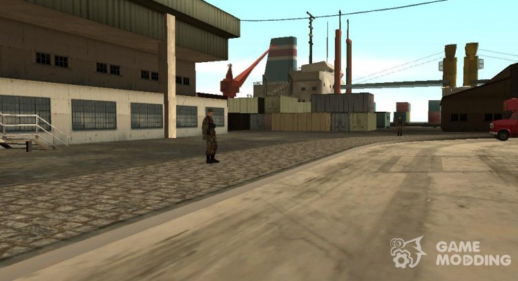 Renewal of the military base at the docks-v. 2 for GTA San Andreas