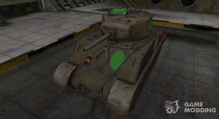 M4A3E2 Sherman Jumbo frame area for World Of Tanks