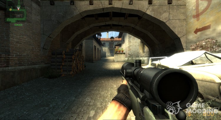 De forma predeterminada, el AWP en IIopn en la animación para Counter-Strike Source