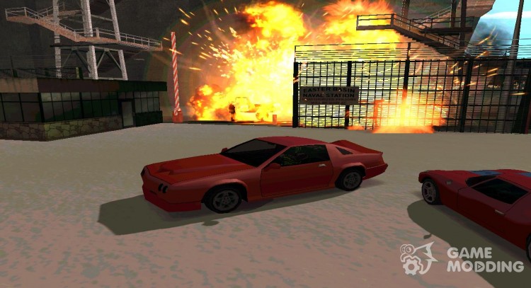 The burning car near for GTA San Andreas