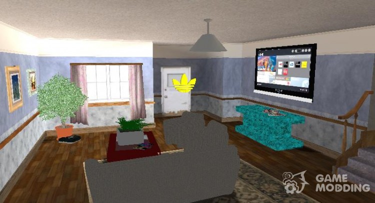 El nuevo interior de la casa de CJ'y v 1.0 para GTA San Andreas
