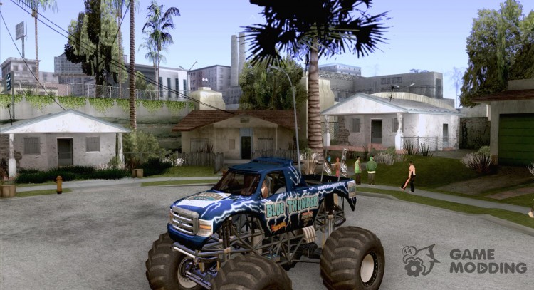 Monster Truck azul trueno para GTA San Andreas