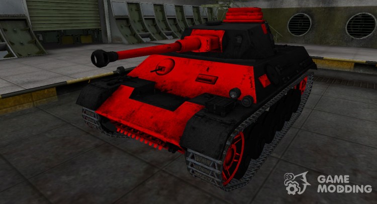 Negro y rojo de la zona de ruptura del Panzer III/IV para World Of Tanks