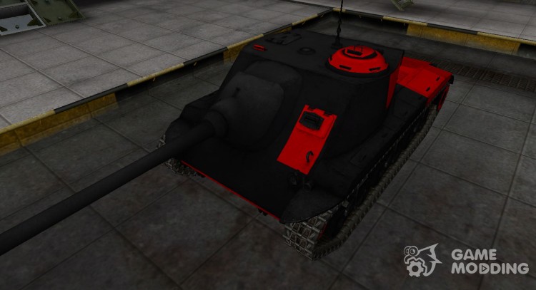 Черно-красные зоны пробития T25 AT для World Of Tanks