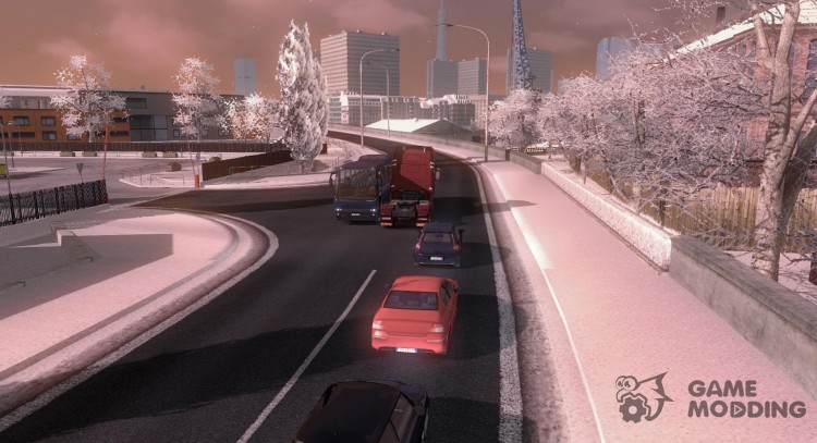 Winter mod v3 for Euro Truck Simulator 2