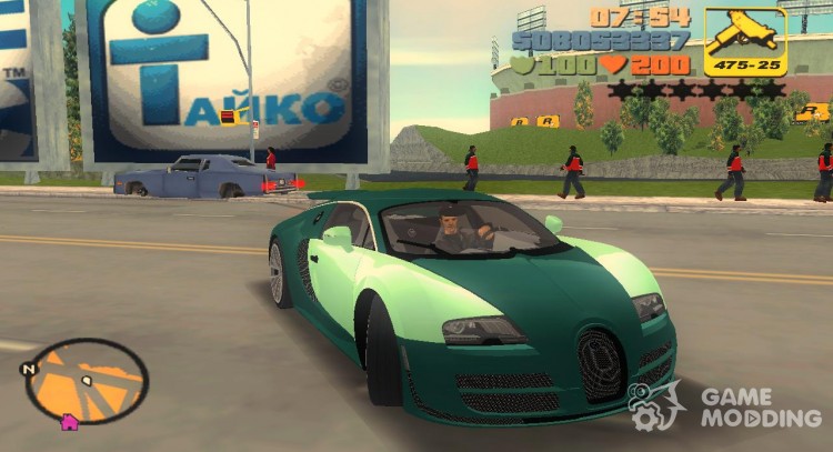 Bugatti Veyron Extreme для GTA 3