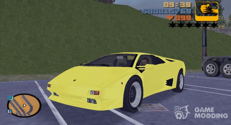 Lamborghini Diablo VTTT Black Revel для GTA 3