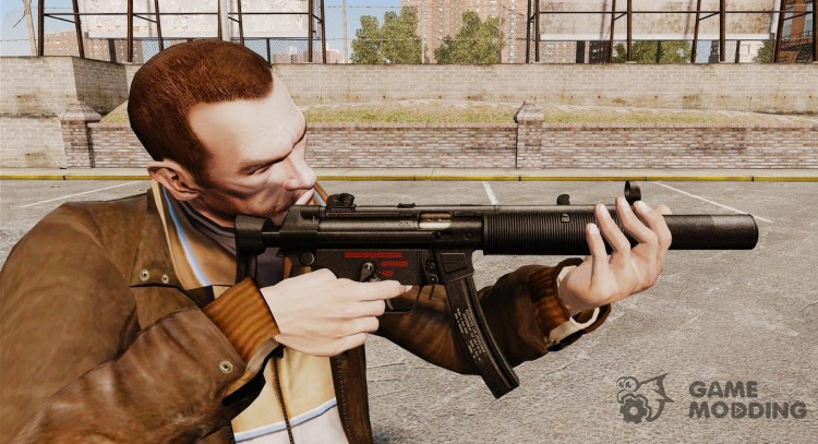 Пистолет-пулемёт MP5SD v5 для GTA 4