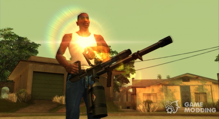 HQ Огнемёт (With HD Original Icon) для GTA San Andreas