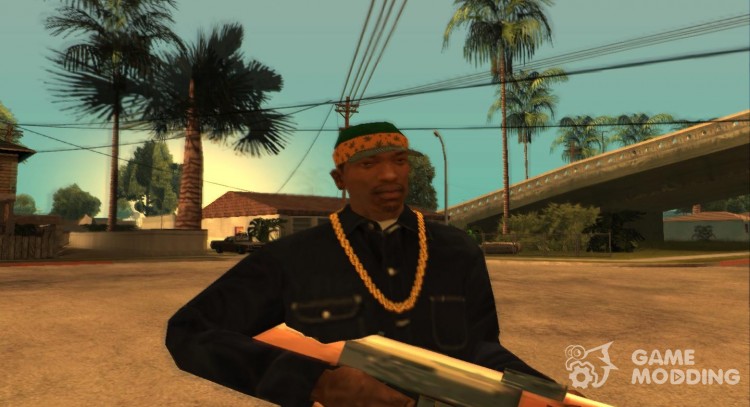 Зеленая кепка с банданой для GTA San Andreas