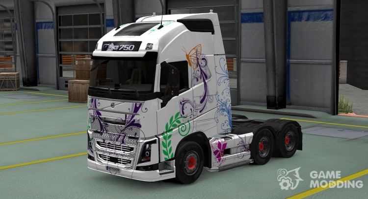 Floral skin for Volvo FH 16 2013 for Euro Truck Simulator 2