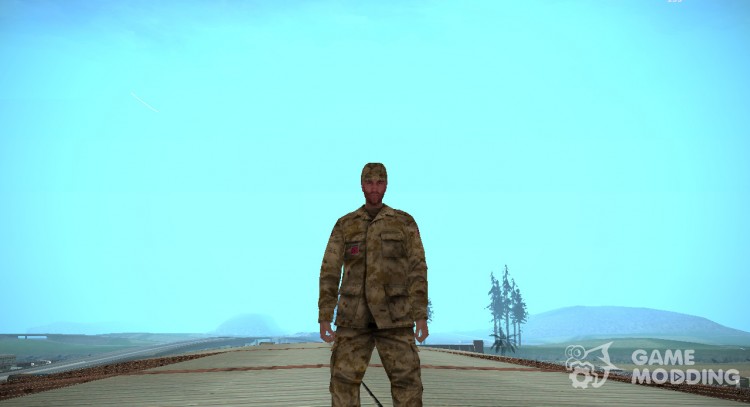 Армеец Новороссии con la bandera en la espalda para GTA San Andreas