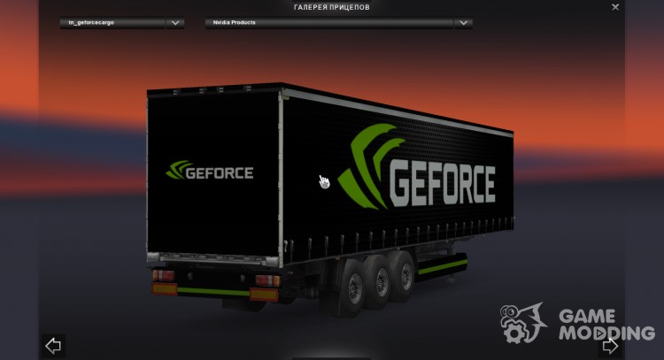 Nvidia GeForce trailer para Euro Truck Simulator 2