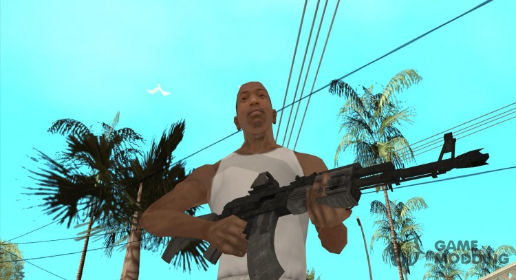 AK47 + vista holográfica para GTA San Andreas