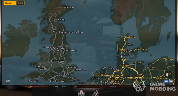 Color mapa de europa para Euro Truck Simulator 2