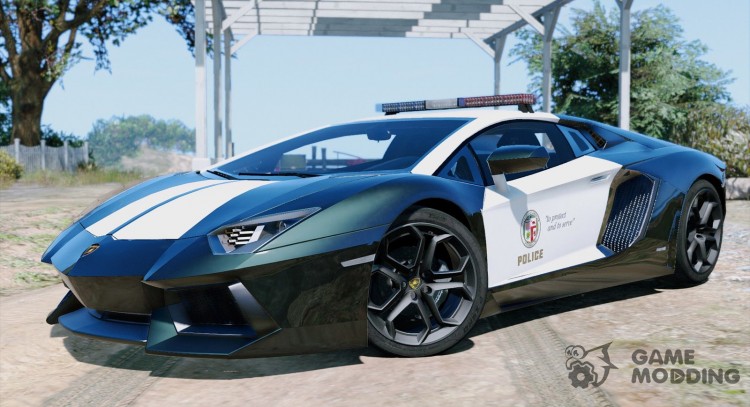 Police Lamborghini Aventador para GTA 5