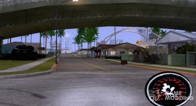 Parkour-style speedometer for GTA San Andreas