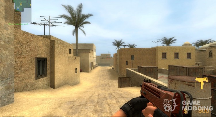 Wood Mac10 With Furry Grip for Counter-Strike Source