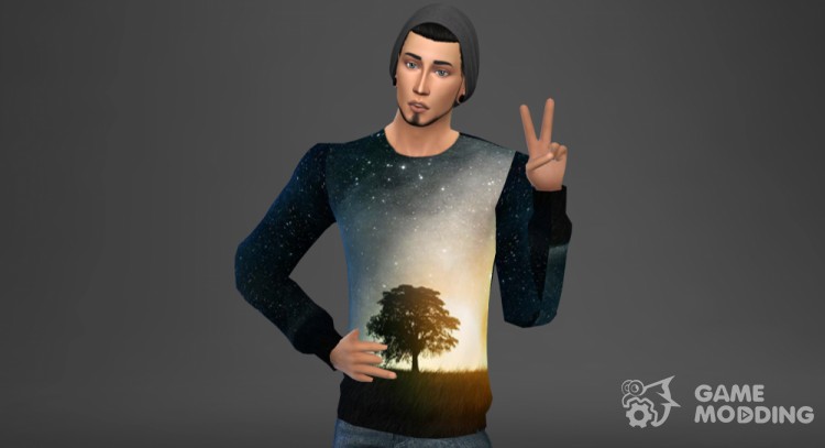 Сет мужских свитшотов 2 для Sims 4