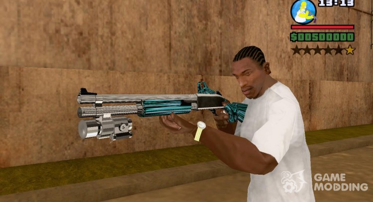 Blue Chromegun for GTA San Andreas