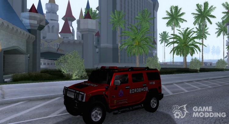 Hummer H2 Bomberos (span. Feuerwehr) for GTA San Andreas