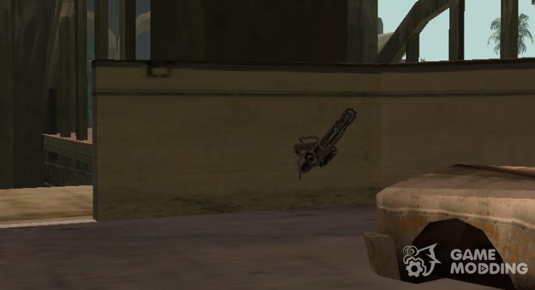 Оружие у дома CJ для GTA San Andreas