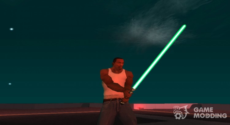 Green lightsaber v2 for GTA San Andreas