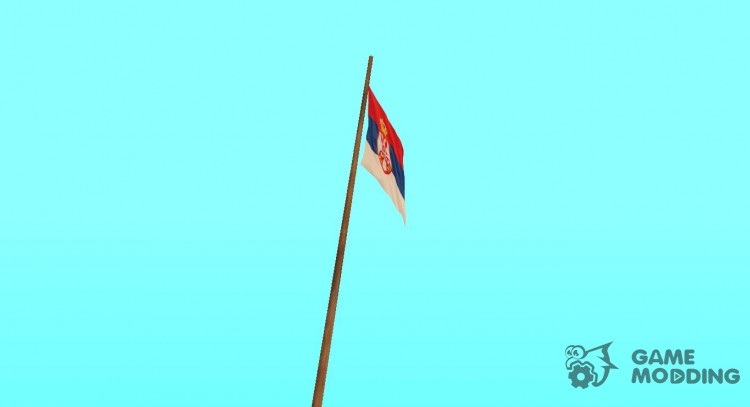 Serbian flag on mount Chiliad for GTA San Andreas
