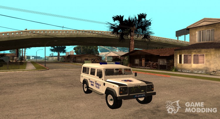 Land Rover Defender Servio Police para GTA San Andreas