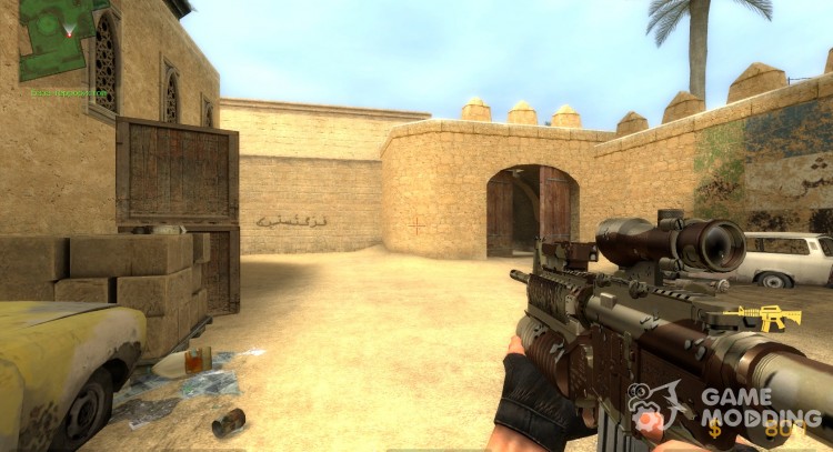Многоцветный пустынный камуфляж M4 SOPMOD для Counter-Strike Source