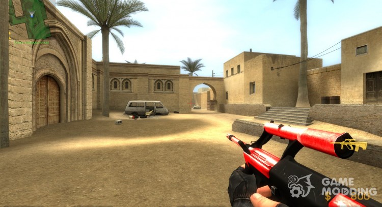 Aug Recolour (Black 'n' Red) for Counter-Strike Source