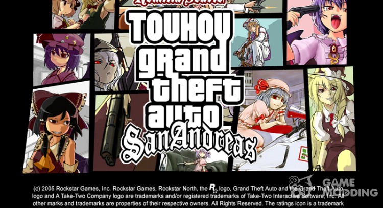 Touhou GTA SA Loadscreen для GTA San Andreas