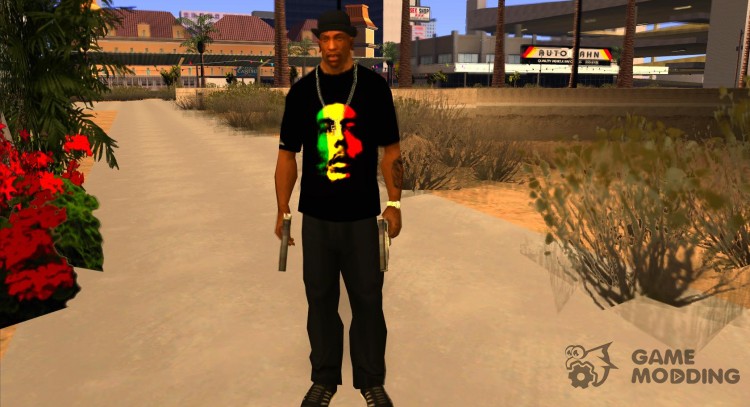 Camiseta de Bob Marley para GTA San Andreas