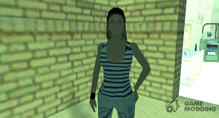 Девушка в тельняшке для GTA San Andreas