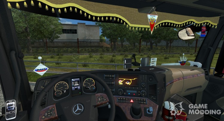 El interior de Mercedez-Benz Actroz MP 4 para Euro Truck Simulator 2