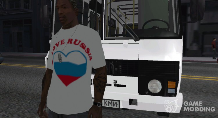 La camiseta de Yo amo a rusia para GTA San Andreas