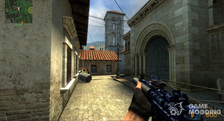 Синий тактический камуфляж Mp5 для Counter-Strike Source