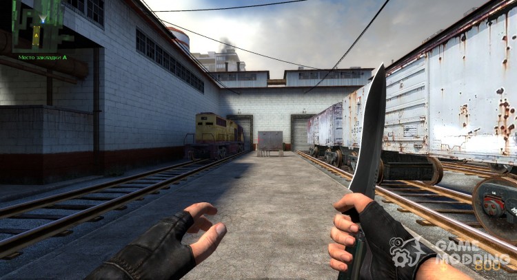 Negro táctico cuchillo para Counter-Strike Source