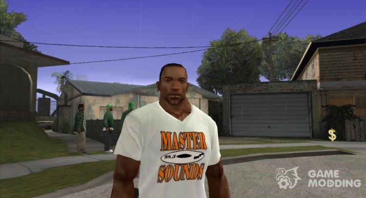 CJ en la camiseta (Master Sounds) para GTA San Andreas