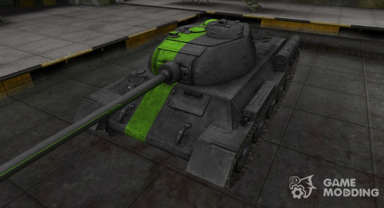 Скин для T-34-1 с зеленой полосой для World Of Tanks