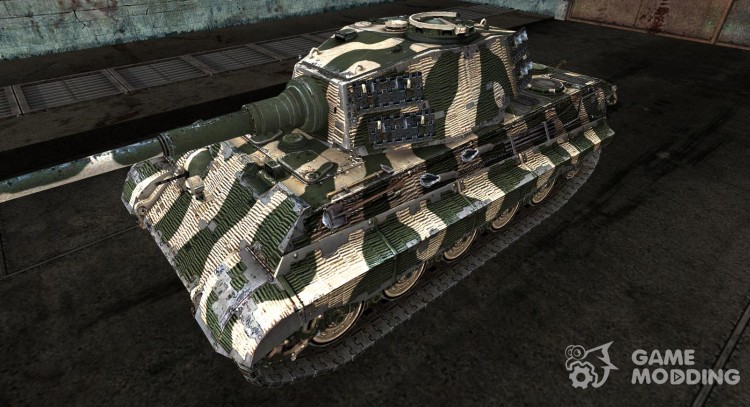 Skin for Panzer VIB Tiger II Green for World Of Tanks