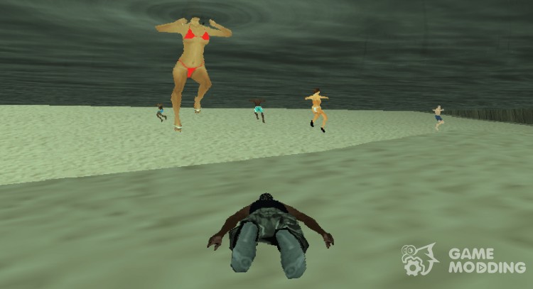 Люди умеют плавать для GTA San Andreas