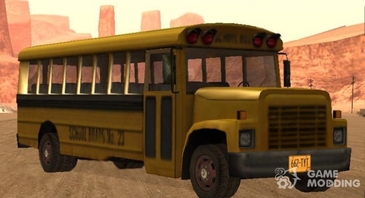 School Bus from Driver Parallel Lines (Damaged Version) for GTA San Andreas