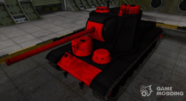 Negro y rojo de la zona de ruptura del KV-5 para World Of Tanks
