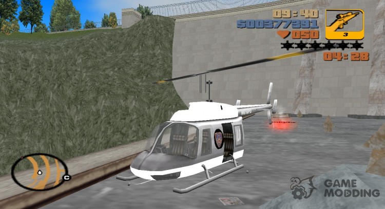 El nuevo helicóptero de la policía para GTA 3