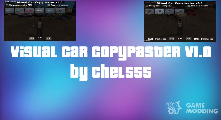 Visual Car Copypaster v1.0 para GTA San Andreas