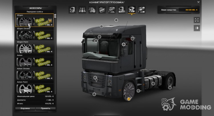 Recopilación de las ruedas v2.0 para Euro Truck Simulator 2