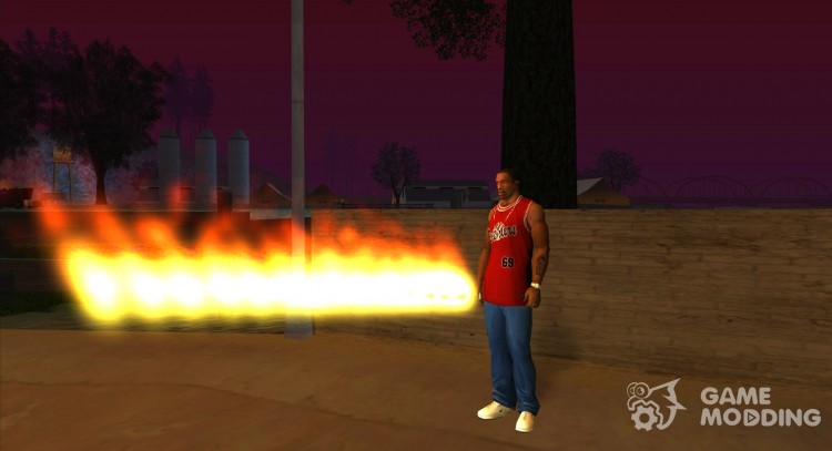 Огненный меч для Си Джея для GTA San Andreas