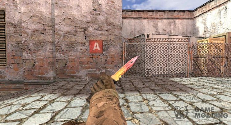 Bayonet M9 knife Fade for Counter Strike 1.6