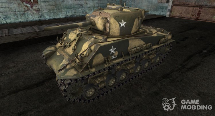 La piel para el M4A3E8 Sherman para World Of Tanks